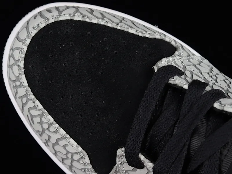 All categories Air Jordan Jordan series basketball shoes Air Jordan 1 Mid Air Jordan 1 Mid "Elephant Toe" AJ1 Joe 1 black and gray crackle pattern DM1200-016